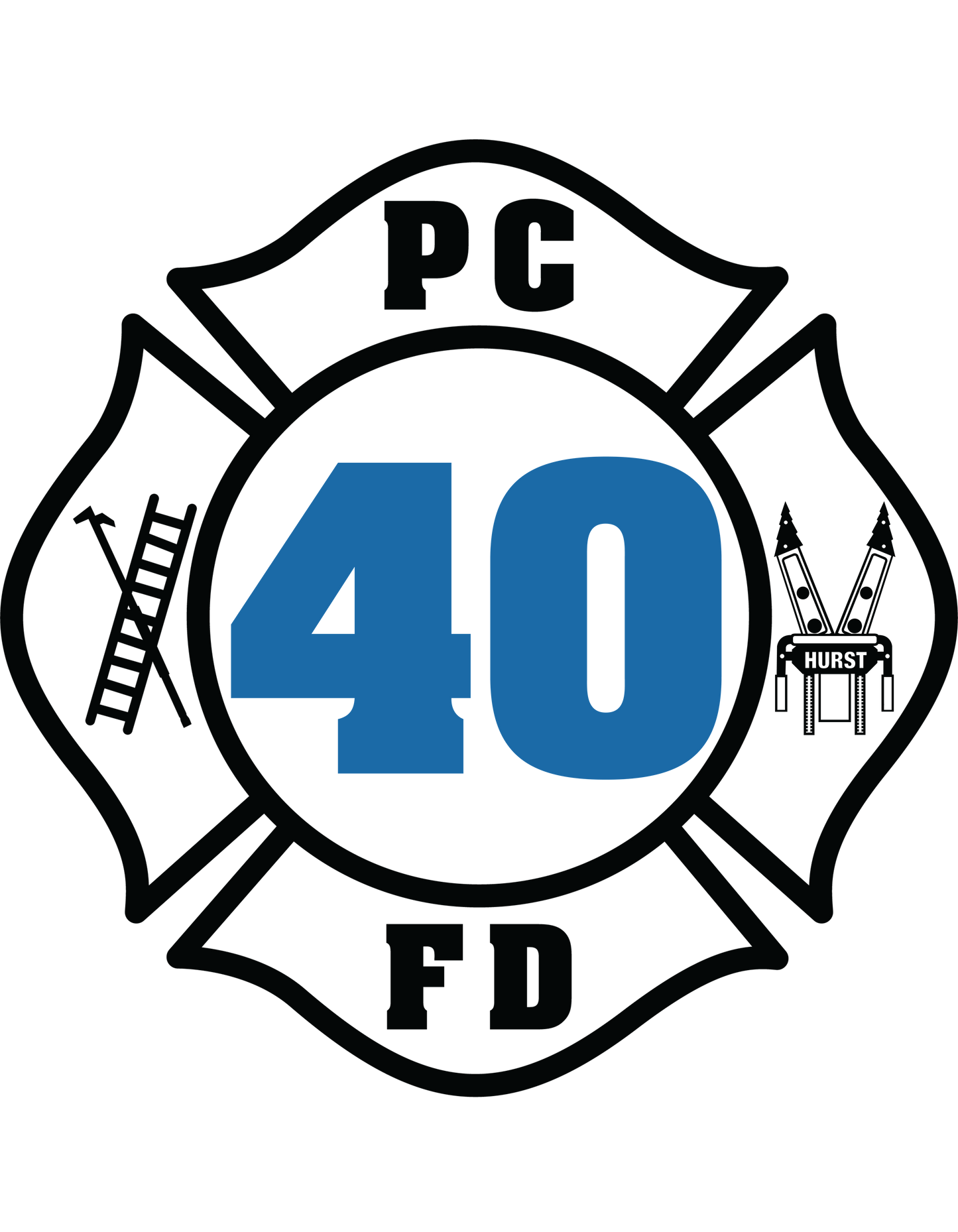 Rescue 40 — Port Chester Fire Tee (Blackout Edition)