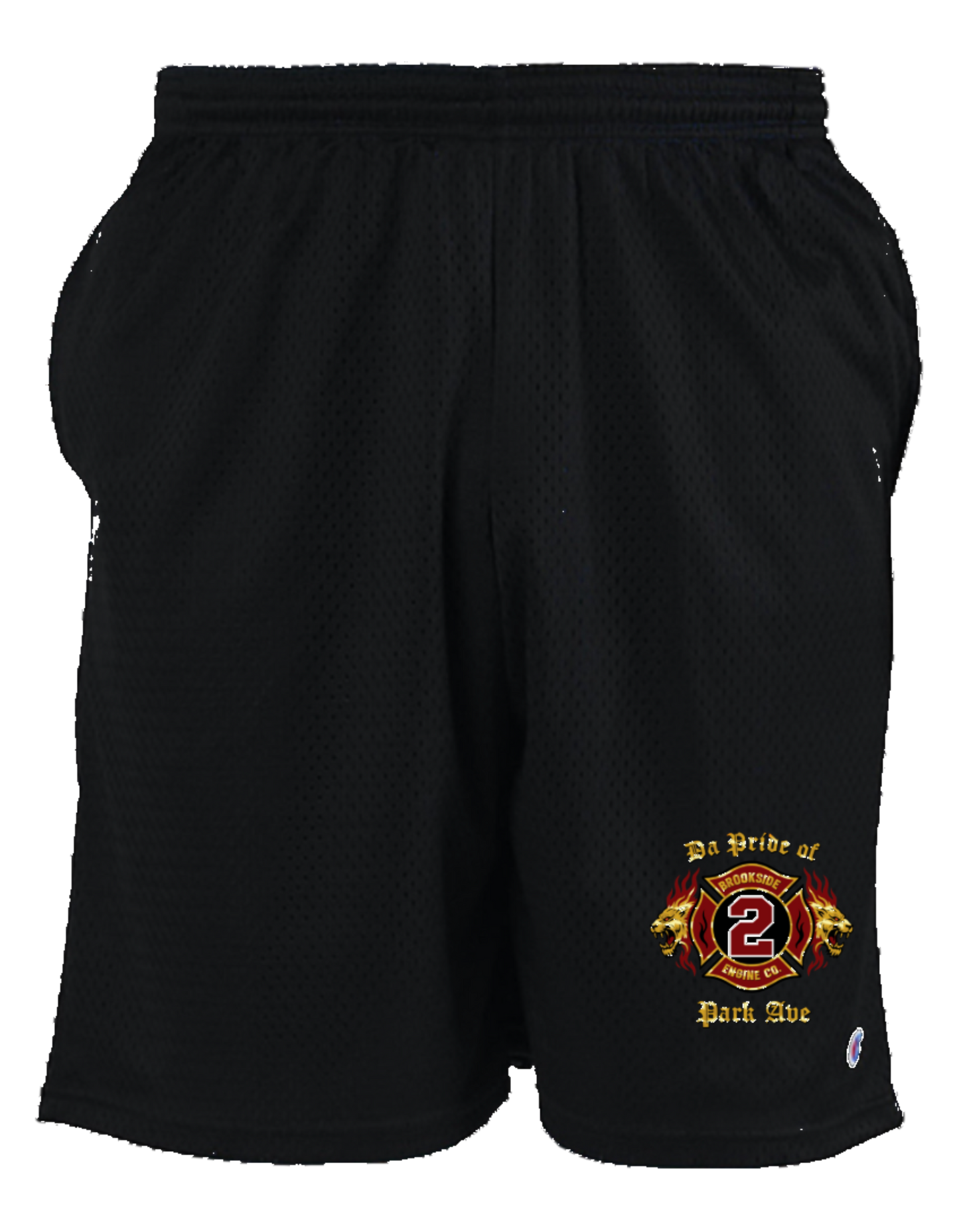 UNIONDALE FD - BROOKSIDE ENGINE Co No 2 - CHAMPION MESH GYM SHORTS