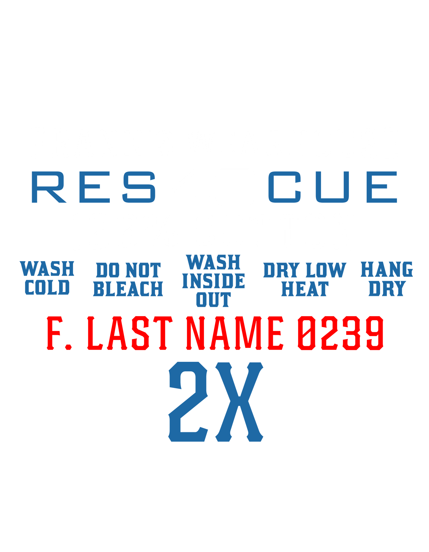 Rescue 40 — Port Chester Fire Tee (Rescue Blue Edition)