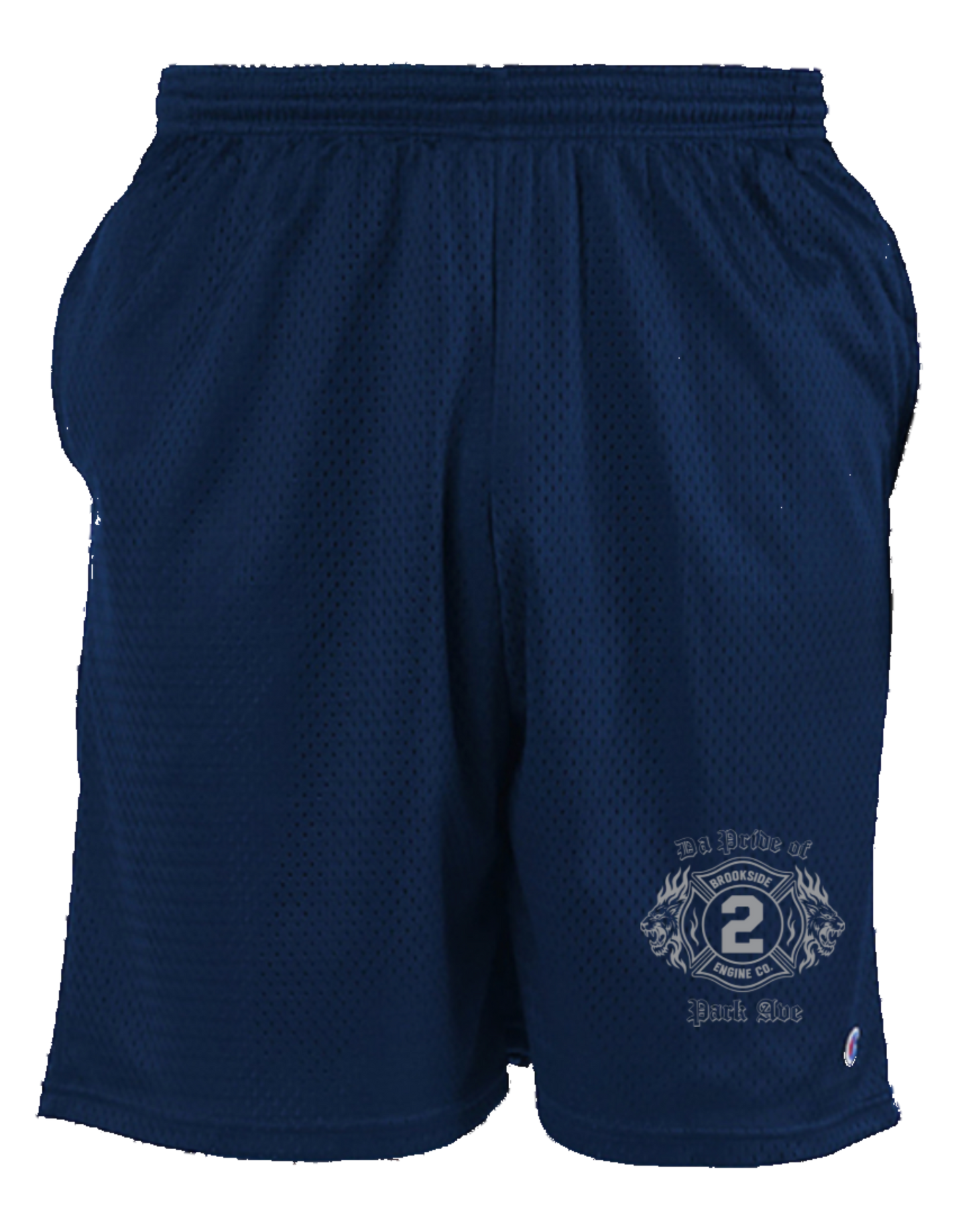 UNIONDALE FD - BROOKSIDE ENGINE Co No 2 - CHAMPION MESH GYM SHORTS