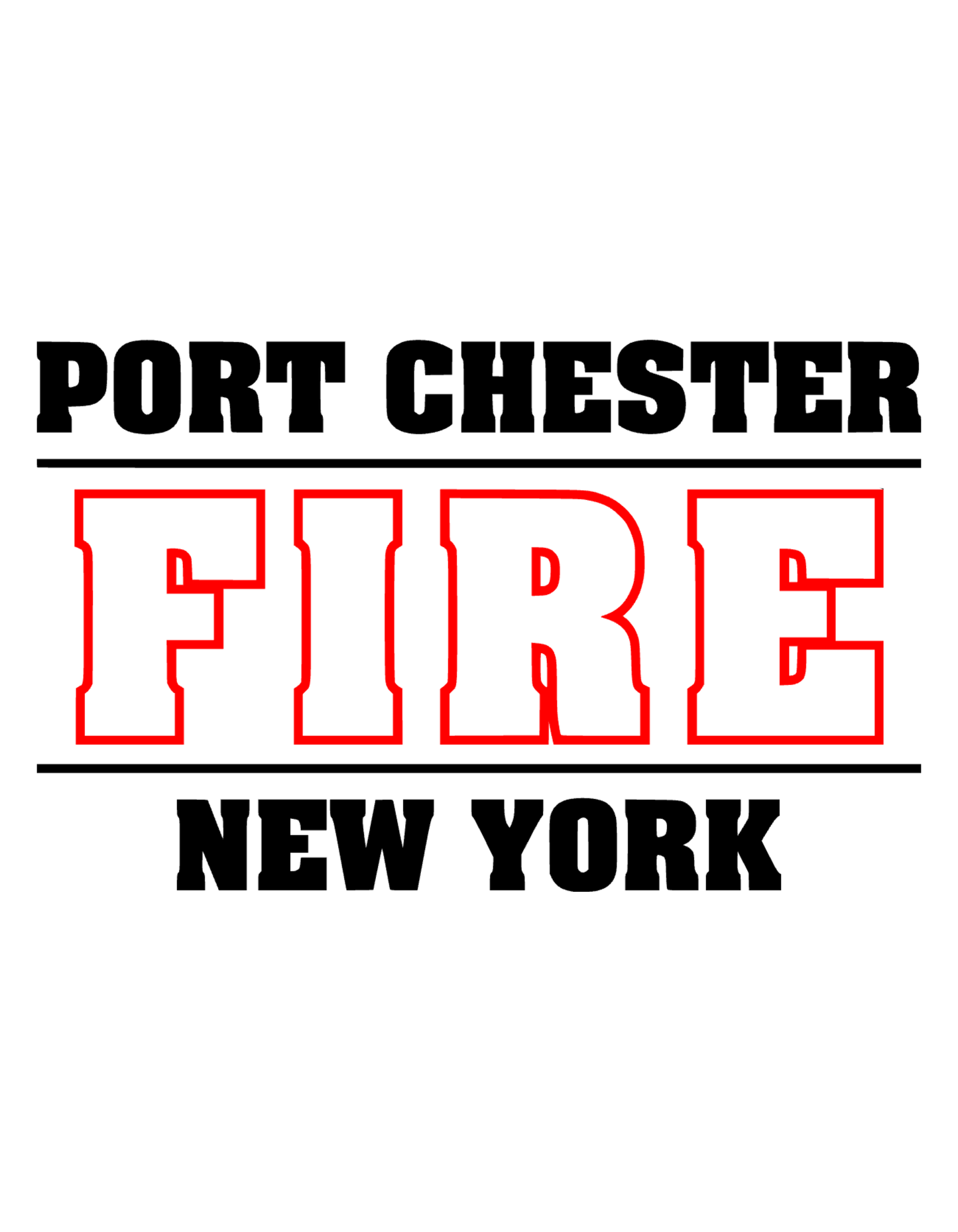 Rescue 40/41 — Port Chester Fire Tee (Blackout Edition)