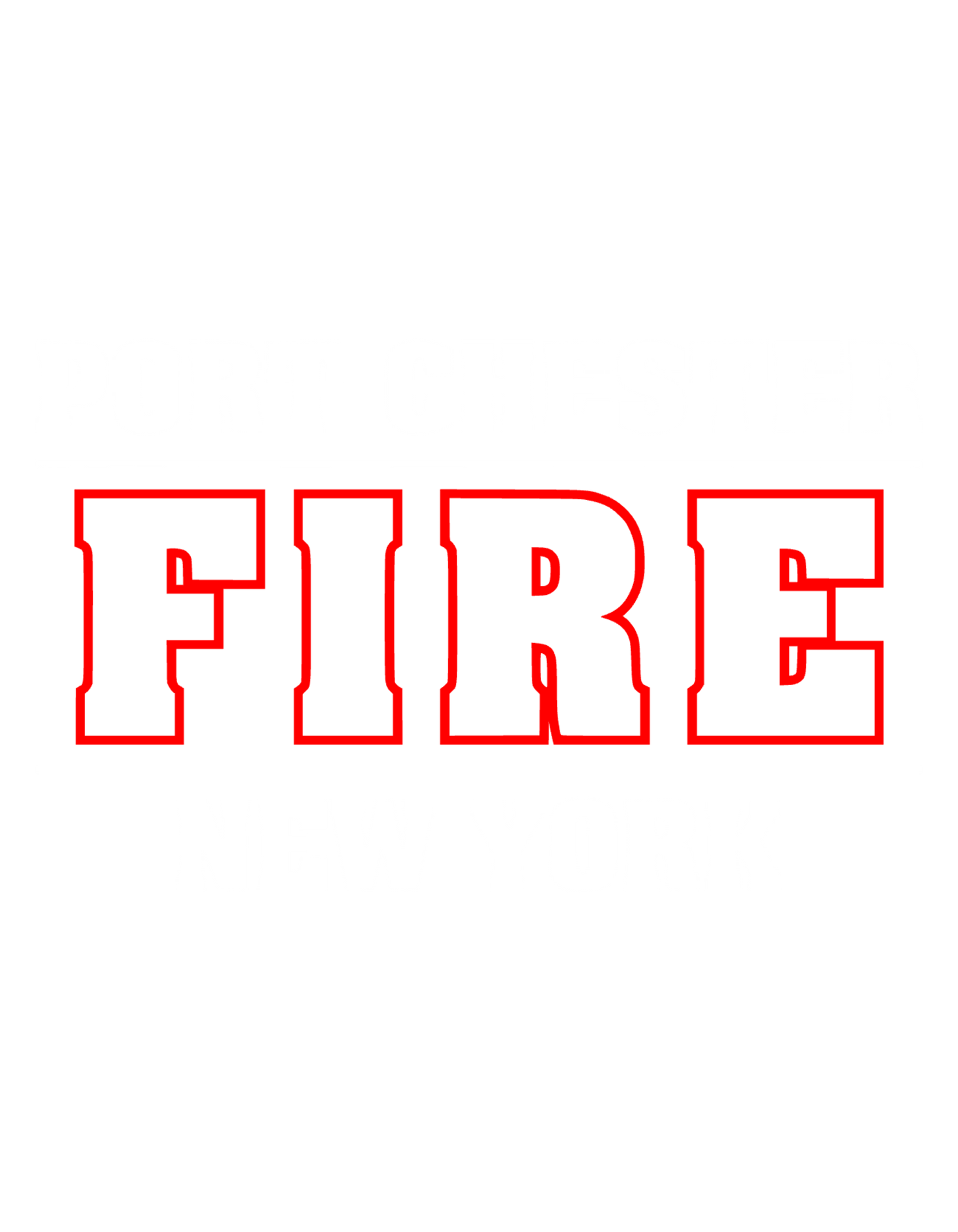 Rescue 40 — Port Chester Fire Tee (White Edition)