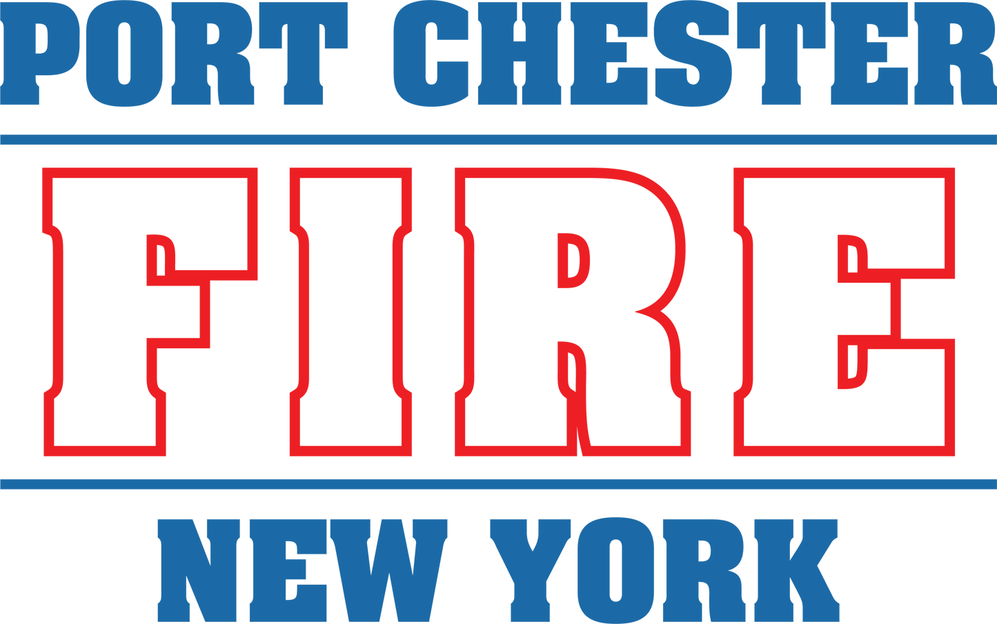 Rescue 40 — Port Chester Fire Tee (Rescue Blue Edition)