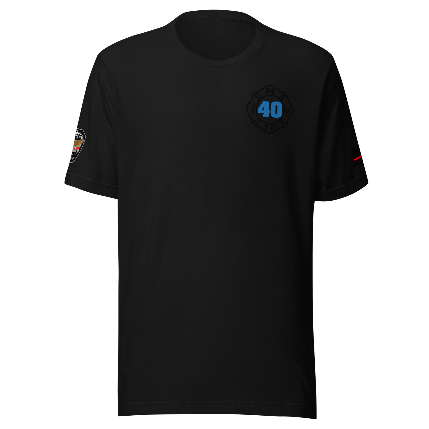 Rescue 40 — Port Chester Fire Tee (Blackout Edition)