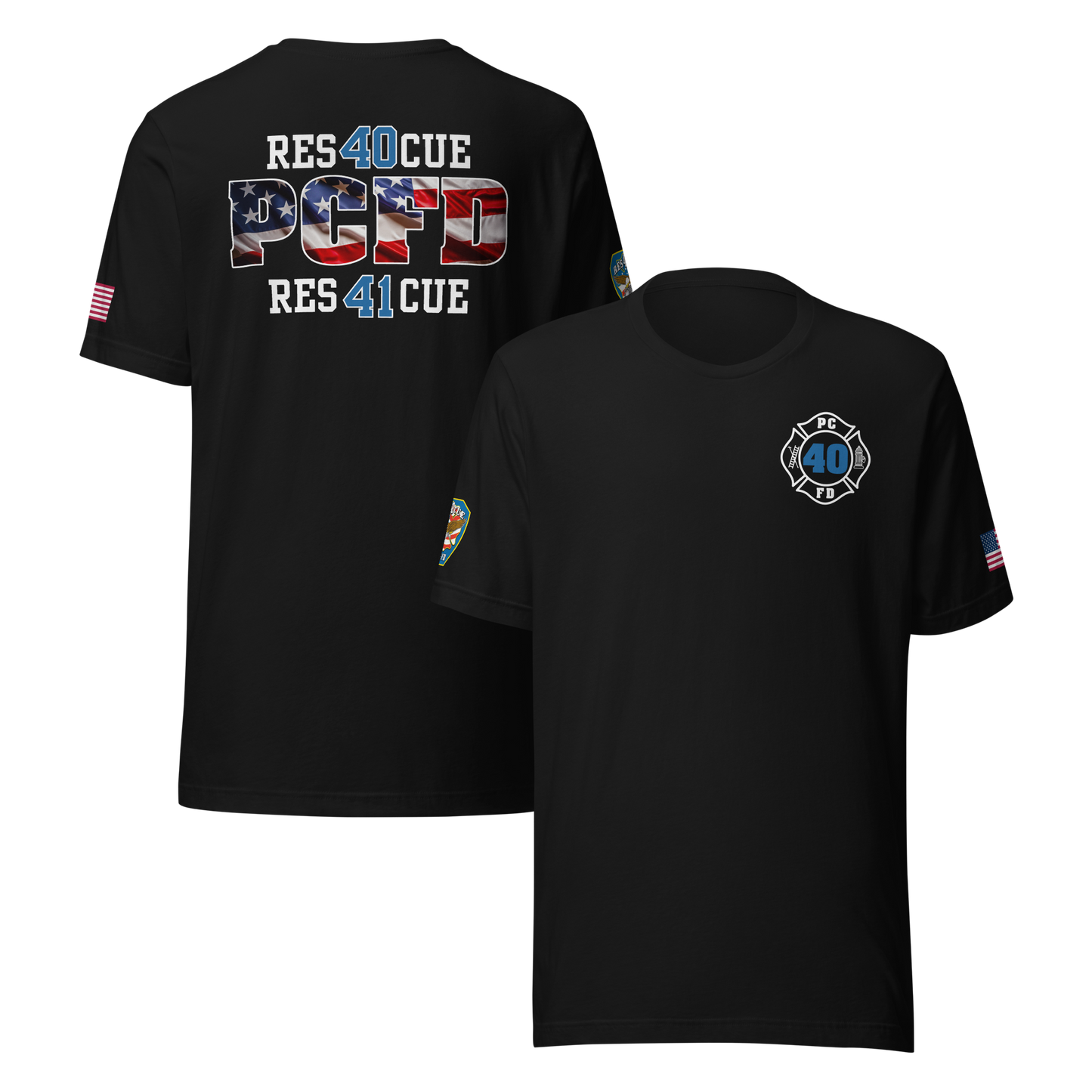 Rescue 40 — PCFD Patriotic Edition Tee