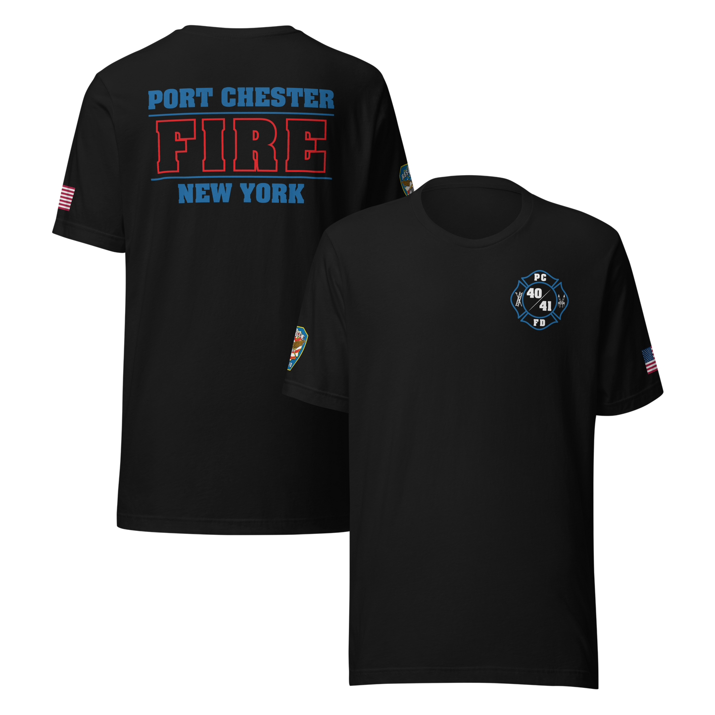 Rescue 40/41 — Port Chester Fire Tee (Rescue Blue Edition)