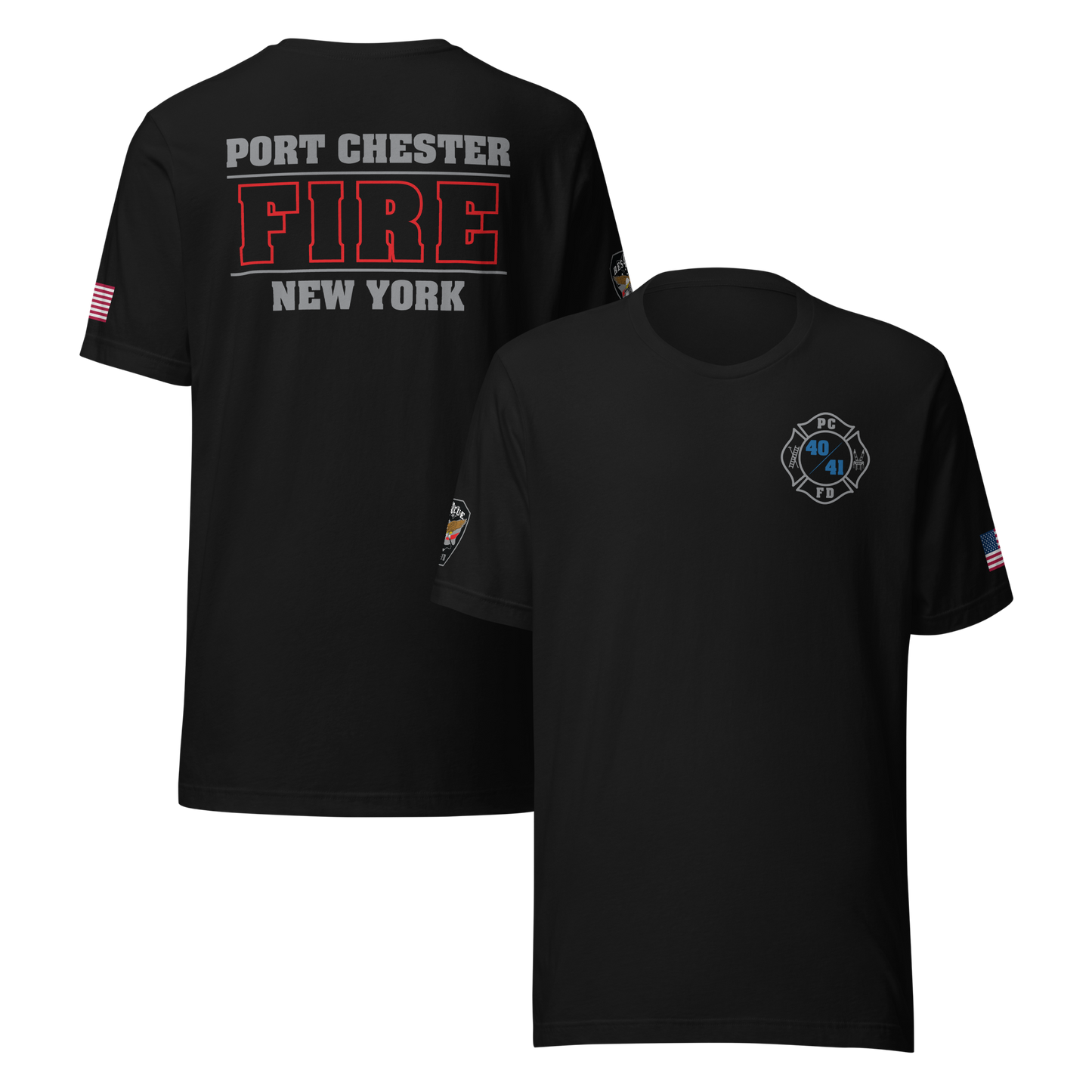 Rescue 40/41 — Port Chester Fire Tee (Gray Edition)