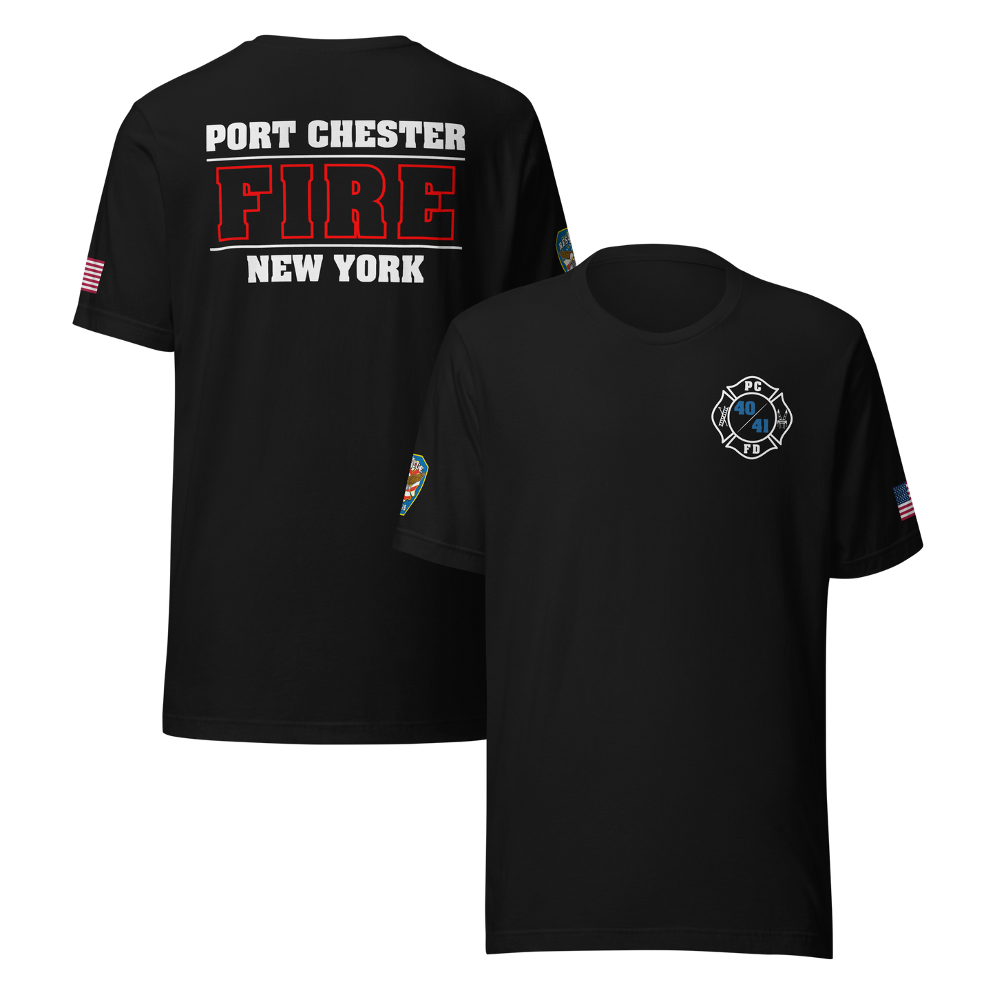 Rescue 40/41 — Port Chester Fire Tee (White Edition)
