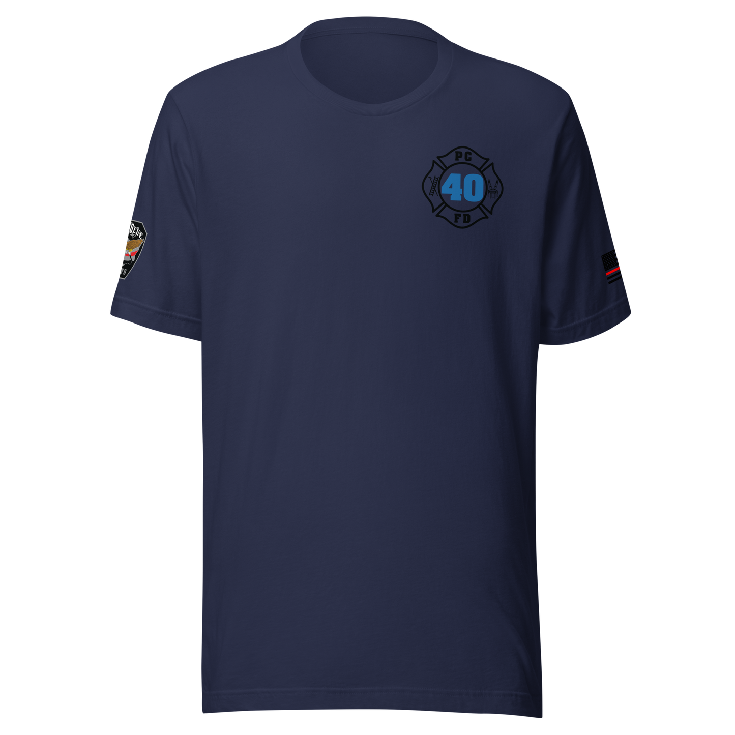 Rescue 40 — Port Chester Fire Tee (Blackout Edition)