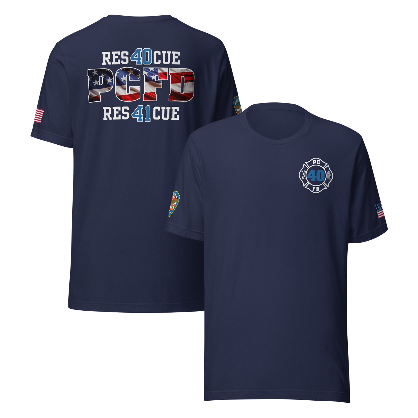 Rescue 40 — PCFD Patriotic Edition Tee