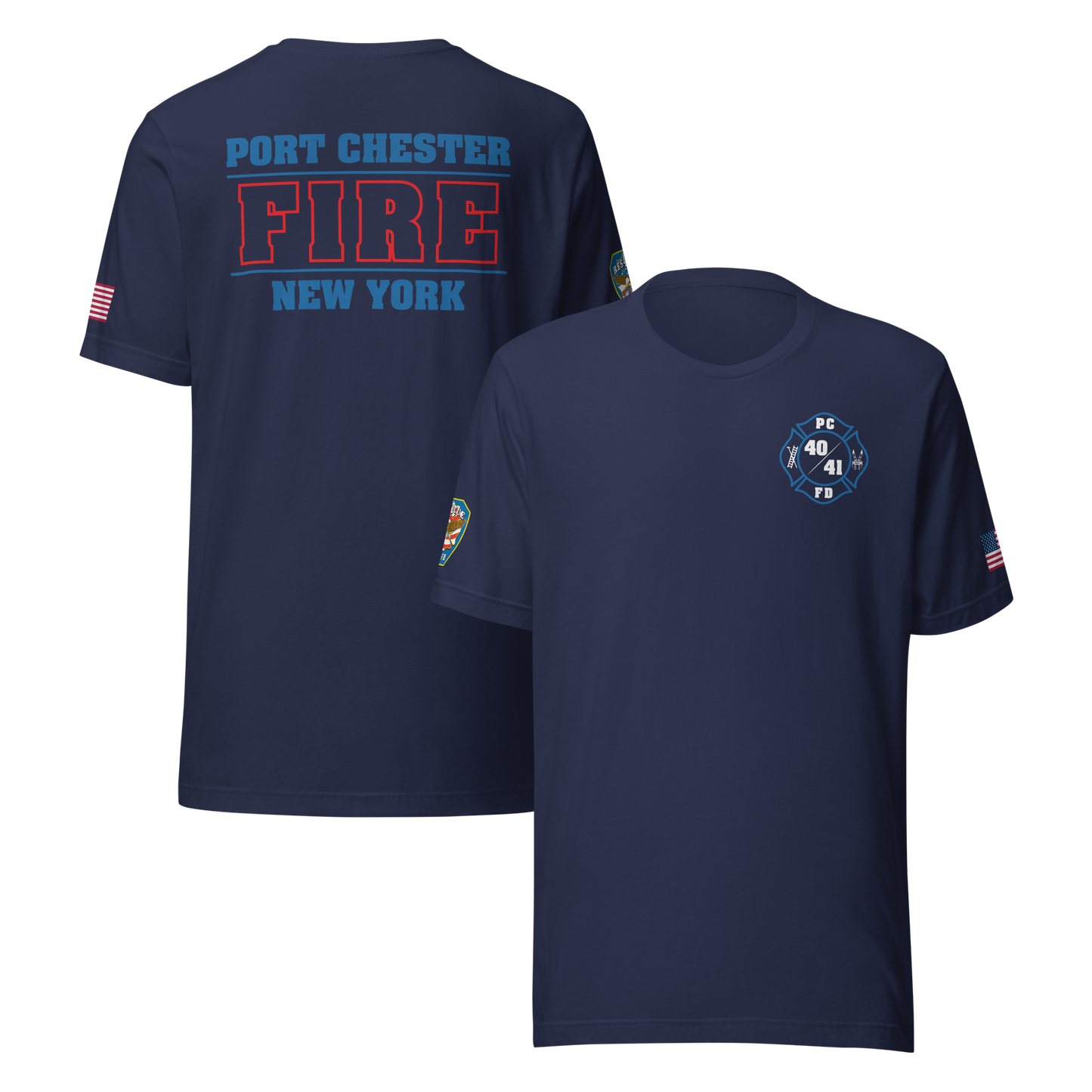 Rescue 40/41 — Port Chester Fire Tee (Rescue Blue Edition)