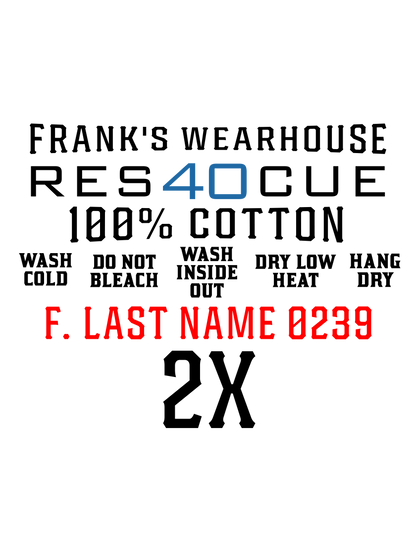 Rescue 40/41 — Port Chester Fire Tee (Blackout Edition)
