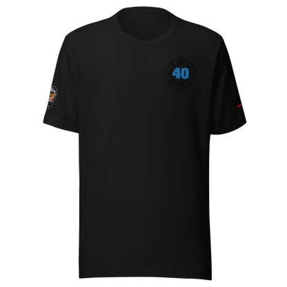 Rescue 40 — Port Chester Fire Tee (Blackout Edition)