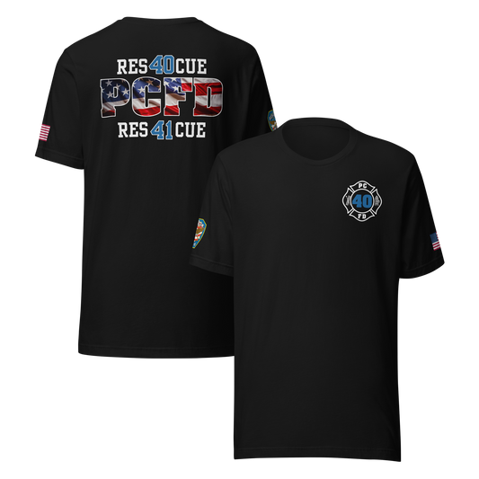 Rescue 40 — PCFD Patriotic Edition Tee