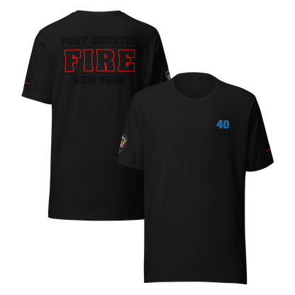 Rescue 40 — Port Chester Fire Tee (Blackout Edition)