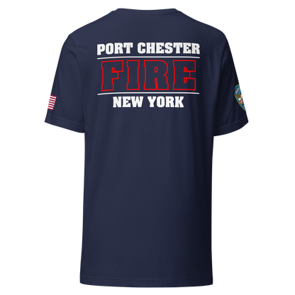 Rescue 40 — Port Chester Fire Tee (White Edition)