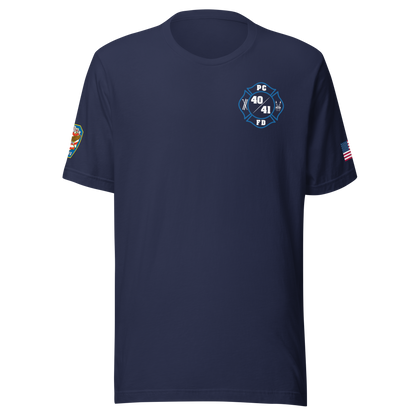 Rescue 40/41 — Port Chester Fire Tee (Rescue Blue Edition)