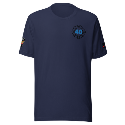 Rescue 40 — Port Chester Fire Tee (Blackout Edition)