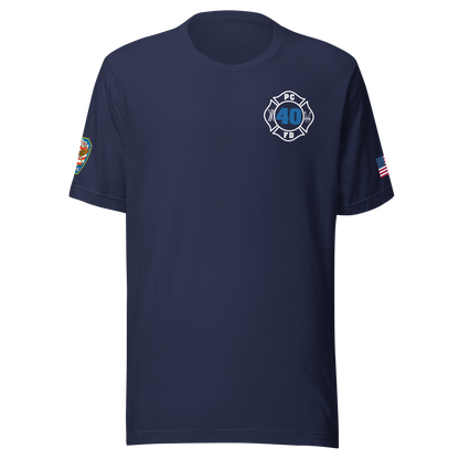 Rescue 40 — Port Chester Fire Tee (White Edition)