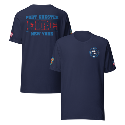 Rescue 40/41 — Port Chester Fire Tee (Rescue Blue Edition)