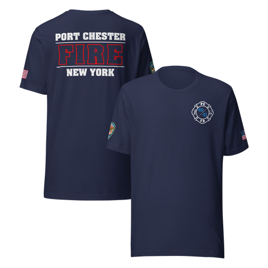 Rescue 40/41 — Port Chester Fire Tee (White Edition)
